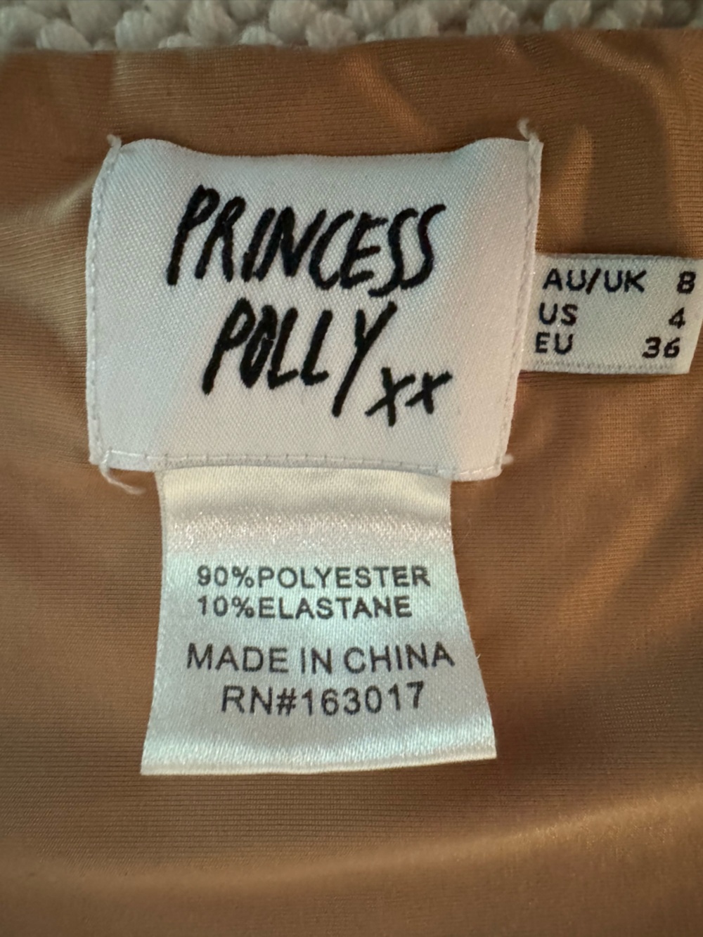 Princess Polly Brown Satin Look Halter Wrap Tie Crop Top Size 4 - Picture 2 of 6
